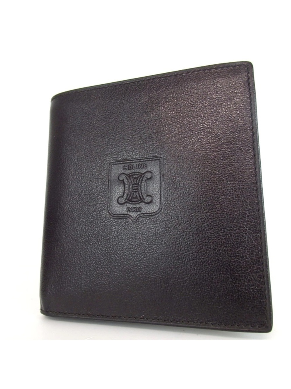 Celine  Black Leather Bi-Fold Wallet